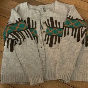 Patterned cozy cardigan, brand new, Toad&Co